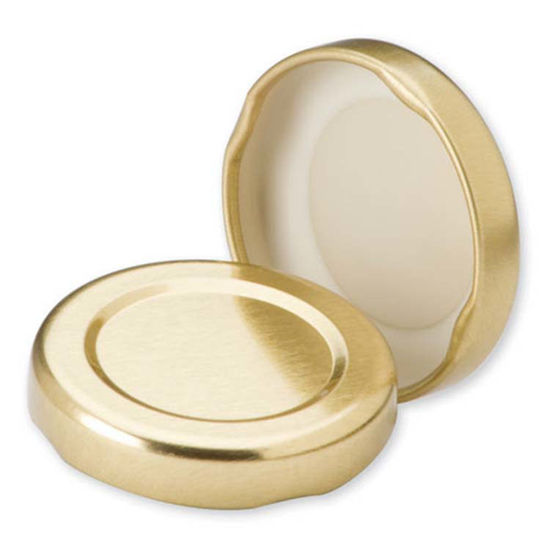 Picture of 43 mm Gold Metal Lug/Twist Cap w/ Plastisol Liner