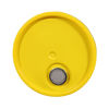 Picture of Yellow HDPE Cover with Rieke for 3.5 - 6 Gallon Pails
