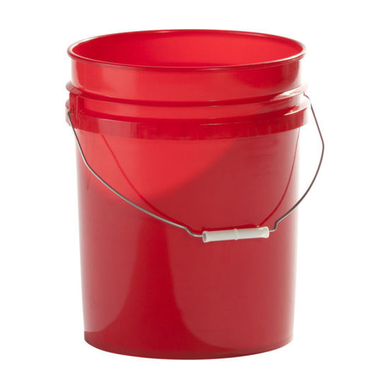 Picture of 5 Gallon Red HDPE Open Head Pail, UN Rated