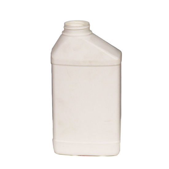 Picture of 32 oz White HDPE F-Style with View Stripe, 45-400, Fluorinated Level 3