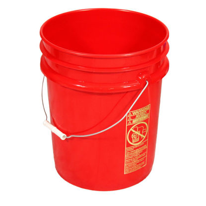 Picture of 5 Gallon Red HDPE Open Head Pail