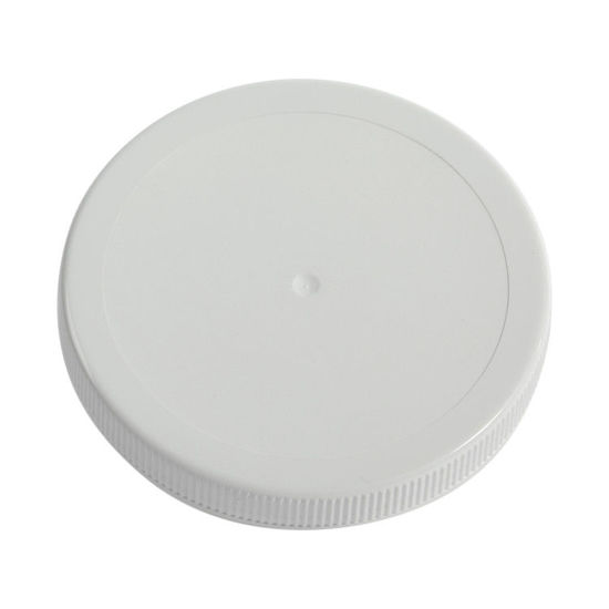 Picture of 110-400 White PP Matte Top, Ribbed Sides Cap w/ PS22 Plain Liner