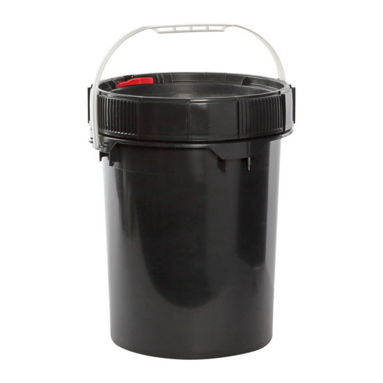 Picture of 5 Gallon Black HDPE Screw Top Pail (Regrind) w/ Cover, UN Rated