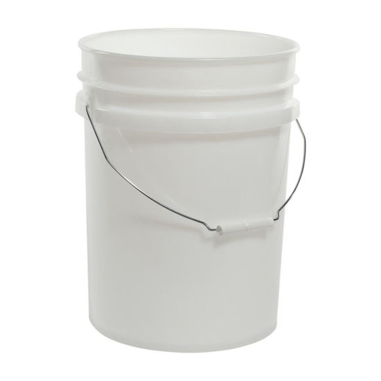 Picture of 20 Liter White HDPE Open Head Pail, UN Rated