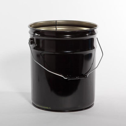 Picture of 5 Gallon Black Open Head Pail, Rust Inhibited, UN Rated