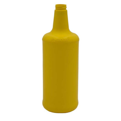 16 oz. Natural HDPE Spray Bottle with 28/400 Color-Coded Food-Grade Yellow  & White Polypropylene Sprayer