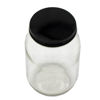 Picture of 32 OZ FLINT GLASS EC/MAYO JAR, 70-400, W/ BLACK CAP