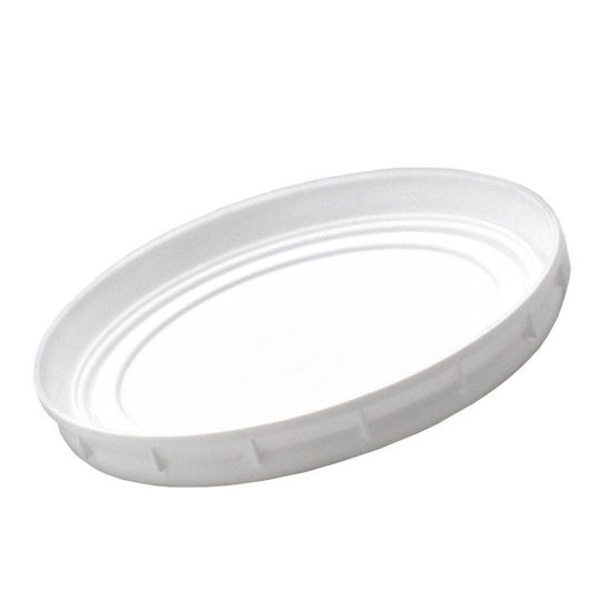 Picture of White HDPE Vapor Lok Cover for 16 oz Tubs