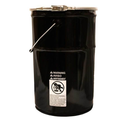 Picture of 7 GALLON BLACK BUFF EPOXY LINED STEEL OPEN HEAD PAIL W/ RING SEAL COVER, EPDM GASKET