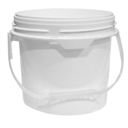 Picture of 2.5 GALLON ROUND WHITE HDPE SCREW TOP PAIL