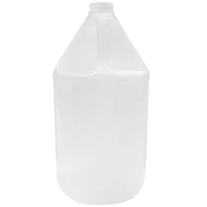 Picture of 128 oz Natural HDPE Industrial Round, 38-400, 120 Gram Fluorinated Level 3