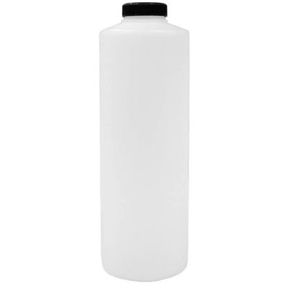 Picture of 32 OZ NATURAL HDPE CYLINDER, 38-400 W/ BLACK SURESEAL LINER CAP