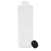 Picture of 32 OZ NATURAL HDPE CYLINDER, 38-400 W/ BLACK SURESEAL LINER CAP