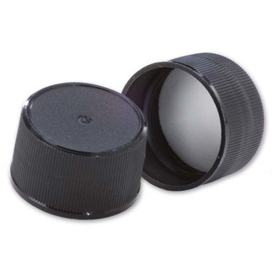 Picture of 28-410 Black PP Screw Cap w/ SureSeal Liner