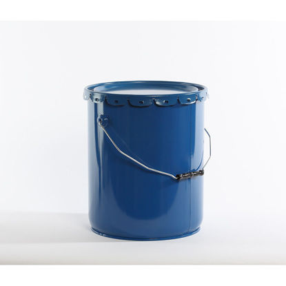 Picture of 5 Gallon Blue Straight Sided Pail, Phenolic Lined w/ Cover, UN Rated