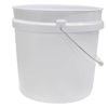 Picture of 2 GALLON WHITE HDPE OPEN HEAD PAIL W/ METAL HANDLE