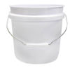 Picture of 2 GALLON WHITE HDPE OPEN HEAD PAIL W/ METAL HANDLE