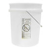 Picture of 5 GALLON NATURAL HDPE OPEN HEAD PAIL W/ CHILD WARNING LABEL, METAL HANDLE