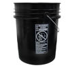 Picture of 5 GALLON BLACK HDPE OPEN HEAD PAIL W/ CHILD WARNING LABEL, METAL HANDLE