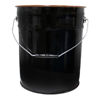Picture of 5 GALLON BLACK STEEL OPEN HEAD PAIL W/ RED PHENOLIC LINING, 3.5" DOUBLE BEAD, UN RATED