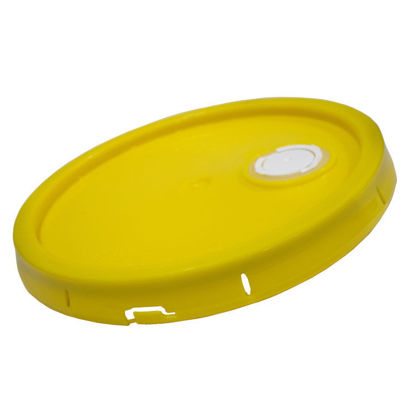 Picture of 3.5-5 GALLON YELLOW HDPE COVER W/ ALL PLASTIC SPOUT GASKETED