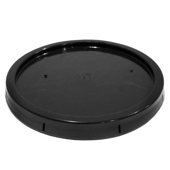 Picture of 3.5-5 GALLON BLACK HDPE COVER W/ GASKETED TEAR TAB