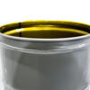 Picture of 6.5 GALLON GRAY STEEL OPEN HEAD PAIL GOLD PHENOLIC LINING W/ 3.5" DOUBLE BEAD, CHILD WARNING LABEL