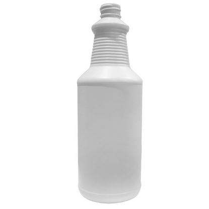 Picture of 32 OZ BLUE/WHITE HDPE DECANTER, 28-410 NECK FINISH, FLAMED