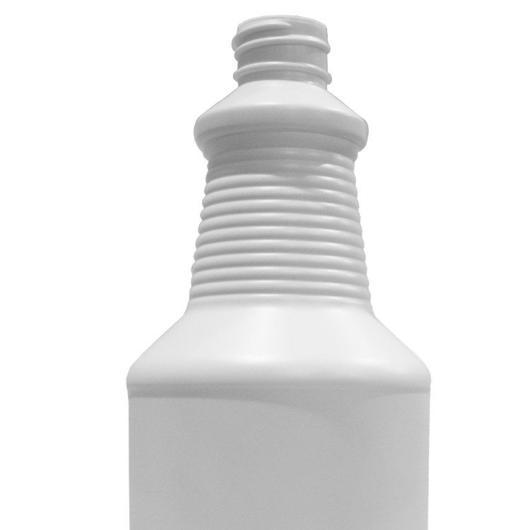 32 OZ BLUE/WHITE HDPE DECANTER, 28410 NECK FINISH, FLAMED. Pipeline