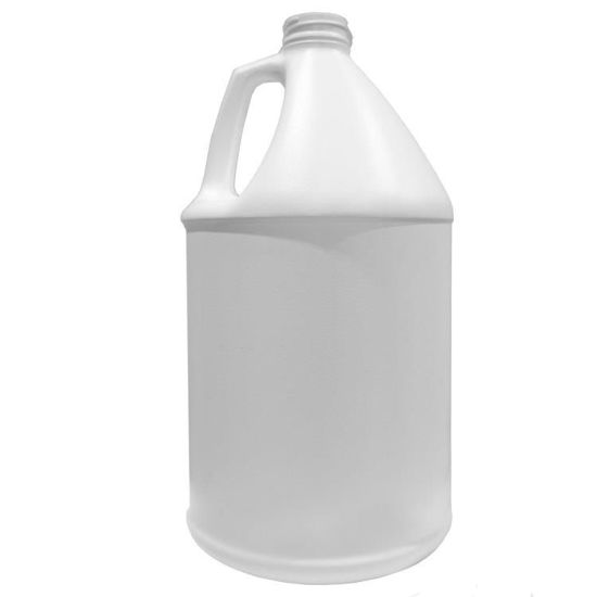 Picture of 128 OZ WHITE/WHITE HDPE INDUSTRIAL ROUND BOTTLE, 38-400 NECK FINISH, 120 GRAM