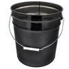 Picture of 5 GALLON BLACK STEEL OPEN HEAD PAIL, STEEL INHIBITED, DOUBLE BEAD