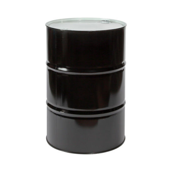 Picture of 55 Gallon Black Steel Tight Head Drum, Unlined with 2" and 3/4" Fittings, UN Rated