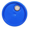 Picture of Blue HDPE Tear Tab Cover for Plastic Pails 3.5 - 6 Gallons, Rieke Spout