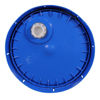 Picture of Blue HDPE Tear Tab Cover for Plastic Pails 3.5 - 6 Gallons, Rieke Spout