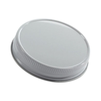 Picture of 70G-450 White Metal Screw Cap w/ Plastisol Liner