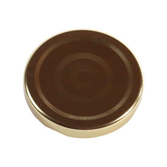 Picture of 63-2030 Gold Metal Lug/Twist Button Cap w/ Plastisol Liner