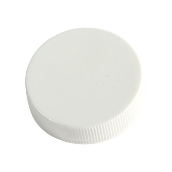 Picture of 38-400 White PP Smooth Top, Ribbed Sides Cap with F217 Liner
