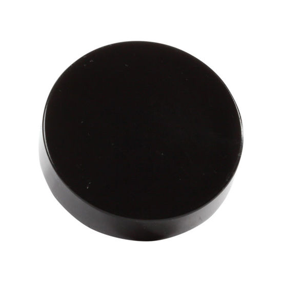Picture of 48-400 Black PP Phenolic Ribbed Cap w/ Teflon Liner