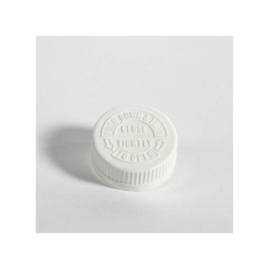 Picture of 38 mm White PP Saf Cap Cap w/ HS 130 Heat Seal for PE Liner