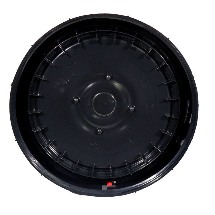 6.5 Gallon Black HDPE Regrind Screw Top Pail. Pipeline Packaging