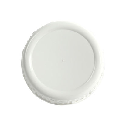 Picture of 63-485 White PP Matte Top, Ribbed Sides Cap w/ FSM-1 .035 mm Pulp Foil with Heat Seal Liner