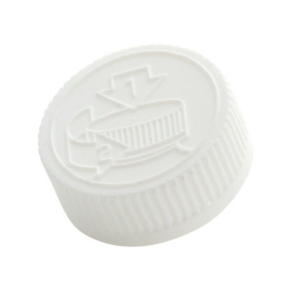 Picture of 38-400 White PP Child Resistant Cap with F217 & PS22 Liner (Pictorial)