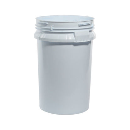 Picture of 100 lb Blue/White HDPE Open Head Pail, UN Rated