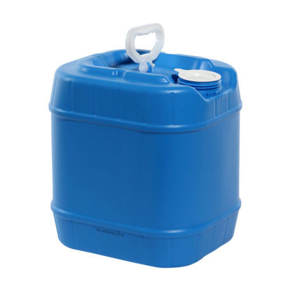 Picture of 4 Gallon Blue HDPE Square Tight Head, 70 mm, UN Rated