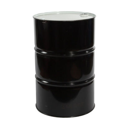 Picture of 55 Gallon Black Steel Tight Head Drum, Olive Drab Lined w/ 2" and 3/4" Fittings, UN Rated