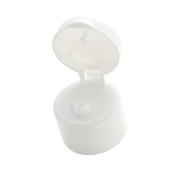 Picture of 28-410 White PP Flip Top Cap w/ Heat Seal Liner (3 mm Orifice)
