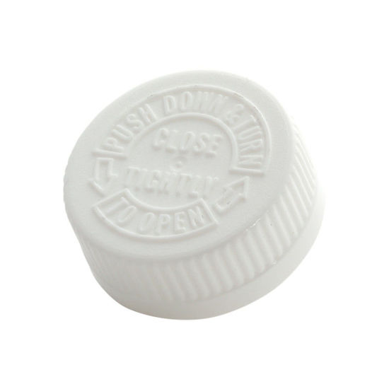 Picture of 38-400 White PP Child Resistant Cap w/ F217 Foam Circumvent Y4 Liner