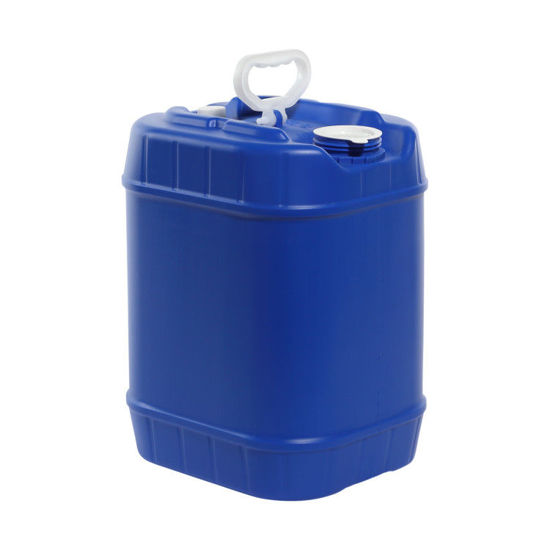 Picture of 5 Gallon Blue HDPE Square Tight Head, 70 mm & 28 mm Vent w/ Cap, UN Rated