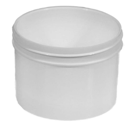 Picture of 8 oz White PP Straight Sided Jar, 89-400, Regular Wall