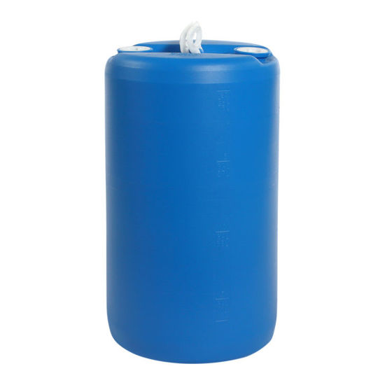 Picture of 20 Gallon Blue Plastic Tight Head Drum with 2" and 2" Fittings, UN Rated